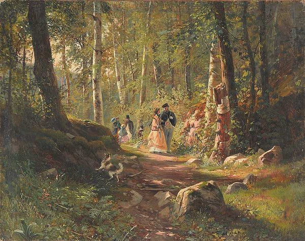 A Walk In The Forest 1869 Painting 