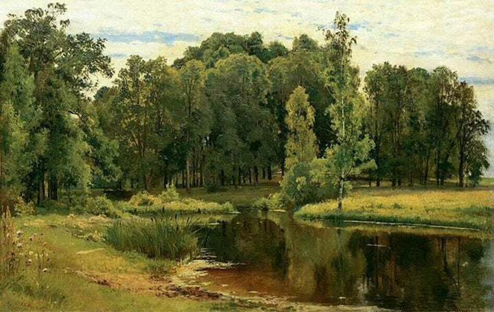 Pond In A Old Park Study 1898 Painting 