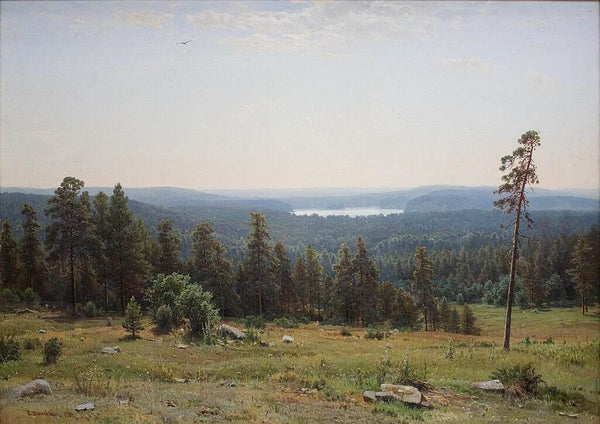 A Lakeside Forest Painting 