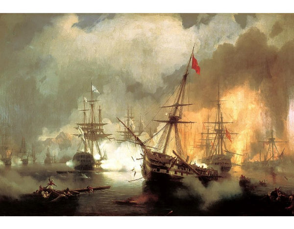 Battle of Navarino Painting by Ivan Konstantinovich Aivazovsky