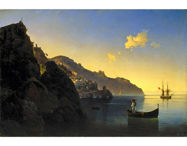 The seashore of Amalfi Painting by Pierre Auguste Renoir