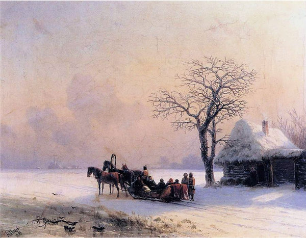 Winter Scene in Little Russia Painting by Pierre Auguste Renoir