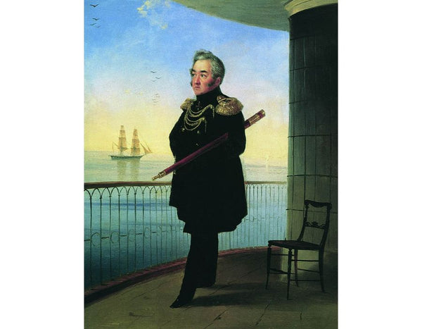 Portrait of Vice Admiral M.P. Lazarev Painting by Ivan Konstantinovich Aivazovsky