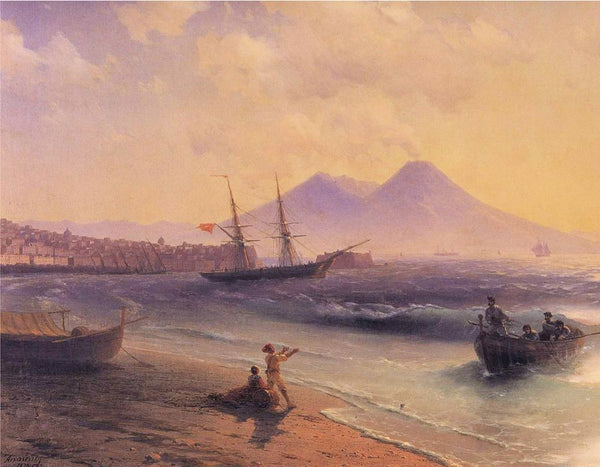 Fishermen Returning Near Naples Painting by Ivan Konstantinovich Aivazovsky
