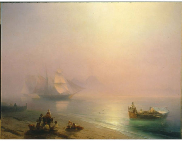 Morning in the Bay of Naples Painting by Ivan Konstantinovich Aivazovsky