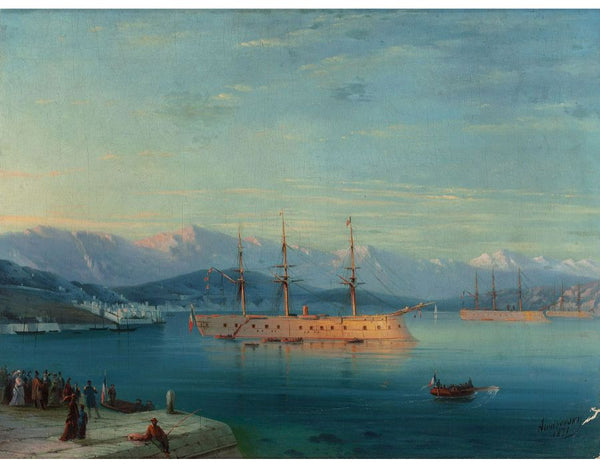 Ships in the Black Sea Painting by Ivan Konstantinovich Aivazovsky