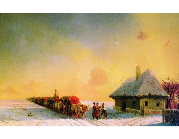 Chumaks in Little Russia Painting by Ivan Konstantinovich Aivazovsky