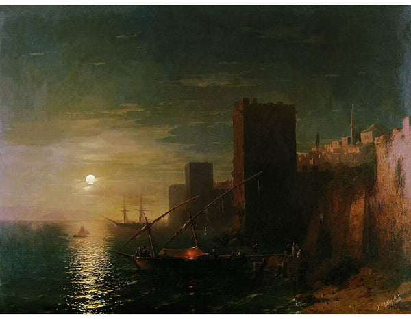 A Lunar night in the Constantinople Painting by Ivan Konstantinovich Aivazovsky