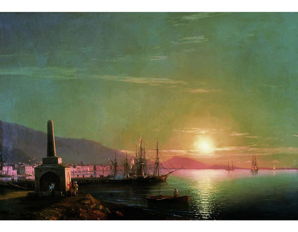 Sunrise in Feodosia 2A Lunar night in the Crimea Painting by Ivan Konstantinovich Aivazovsky