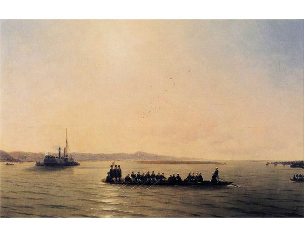 Alexander II Crossing the Danube Painting by Ivan Konstantinovich Aivazovsky
