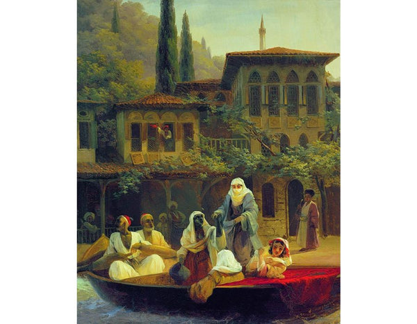 Boat Ride by Kumkapi in Constantinople Painting by Ivan Konstantinovich Aivazovsky