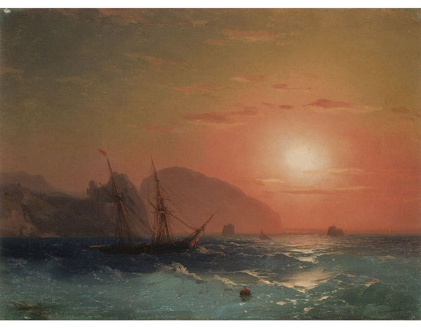 View Of The Ayu Dag, Crimea Painting by Ivan Konstantinovich Aivazovsky