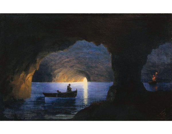 Azure grotto. Naples Painting by Pierre Auguste Renoir