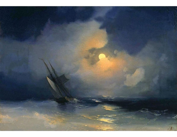 Storm at Sea on a Moonlit Night Painting by Pierre Auguste Renoir