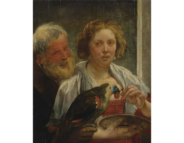 A Bearded Man And A Woman With A Parrot Unrequited Love 