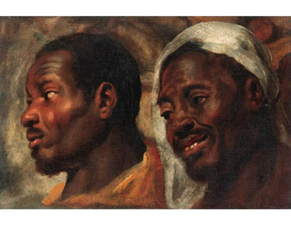 Head studies of two African men 