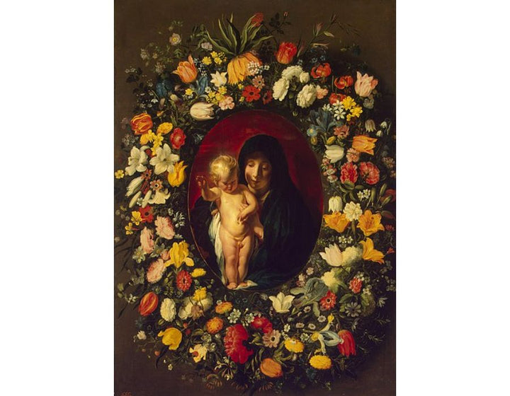Madonna and Child Wreathed with Flowers 