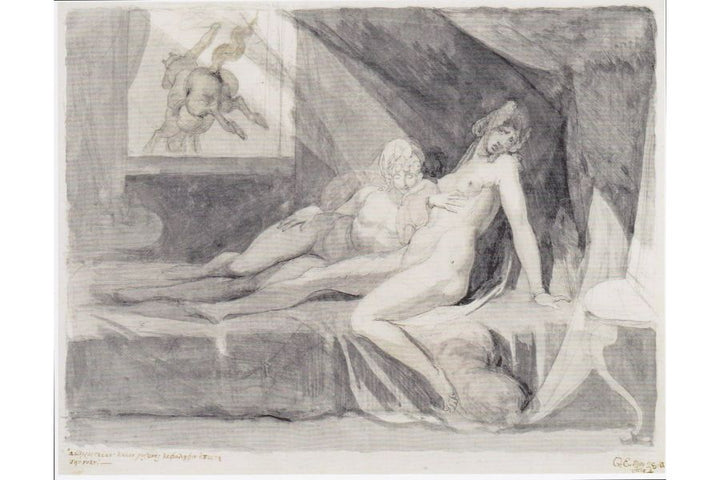 The Nightmare Leaving Two Sleeping Women Painting by Johann Henry Fuseli