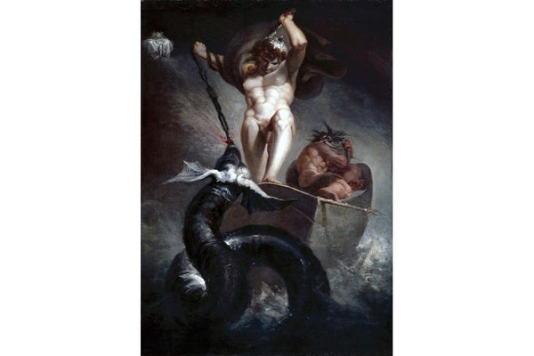 Thor battering the Midgard Serpent Painting by Johann Henry Fuseli