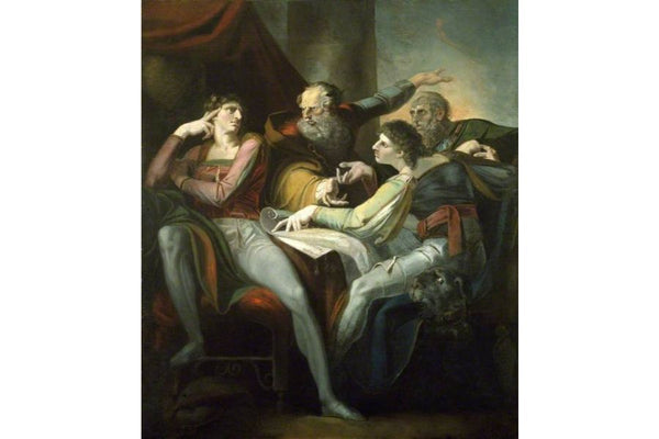 Dispute between Hotspur, Glendower, Mortimer and Worcester Painting by Johann Henry Fuseli