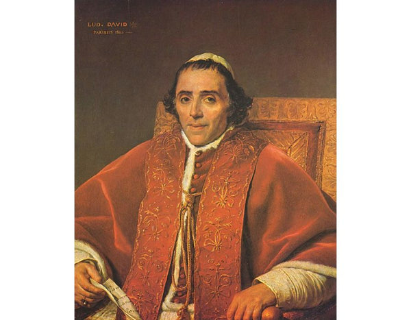 Portrait of Pope Pius VII Painting by Jacques Louis David