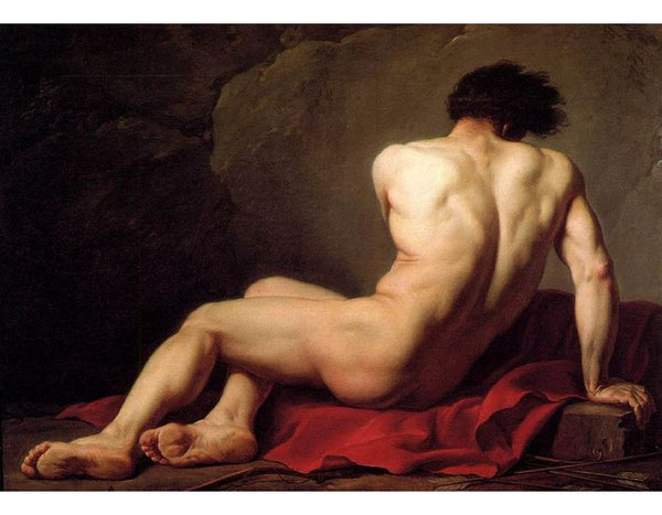 Male Nude Known As Patroclus Painting by Jacques Louis David.