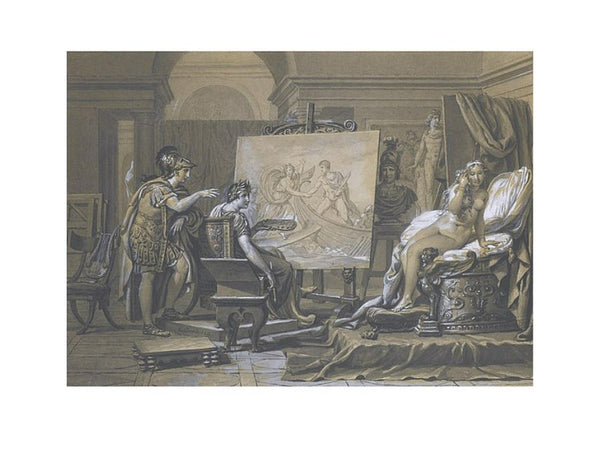 Alexander, Apelles And Campaspe Painting by Jacques Louis David