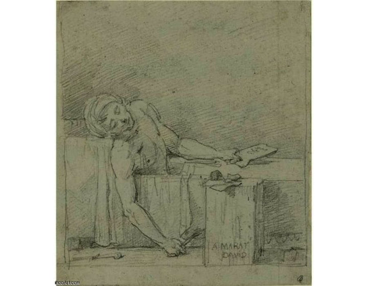 The death of marat 2 Painting by Jacques Louis David