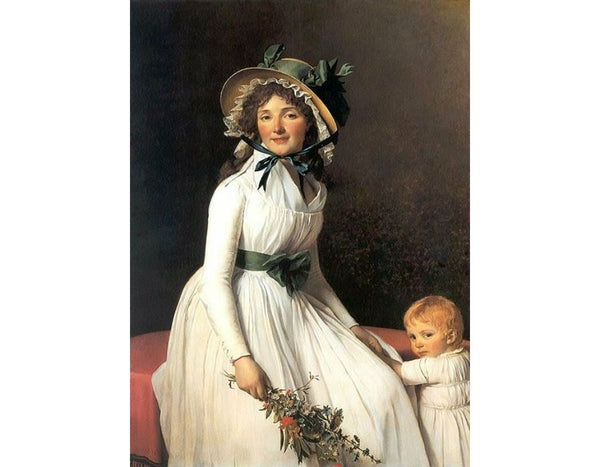 Portrait of Emilie Sériziat and her Son 1795 Painting by Jacques Louis David