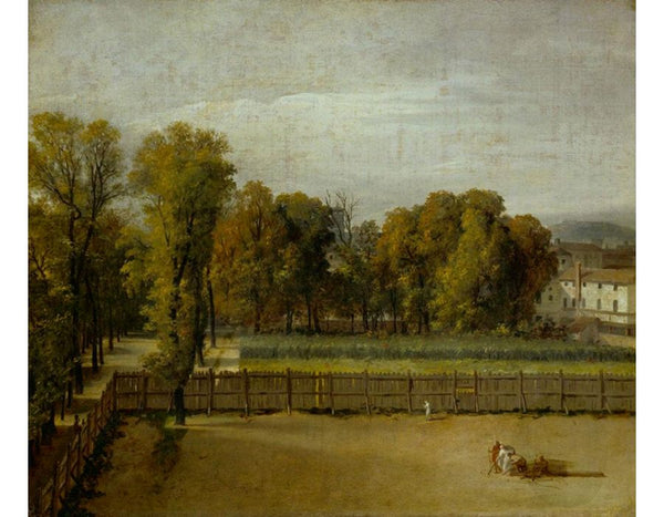 View Of The Garden Of The Luxembourg Palace 1794 Painting by Jacques Louis David