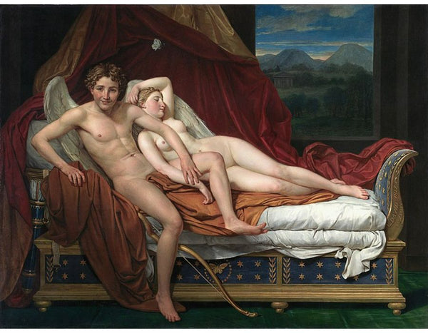 Cupid and Psyche 1817 Painting by Jacques Louis David.