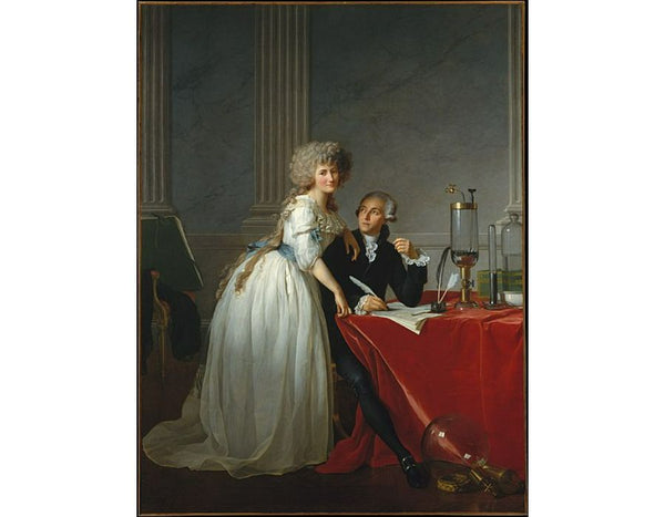 Portrait of Antoine-Laurent and Marie-Anne Lavoisier 1788 Paintingv by Jacques Louis David.