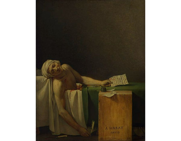 The Death of Marat 1793 Painting by Jacques Louis David.
