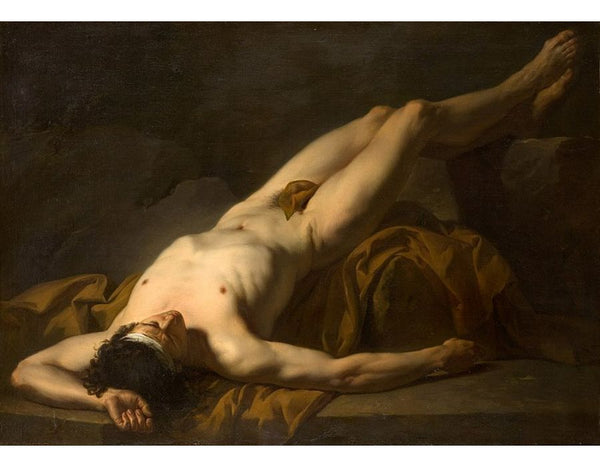 Male Nude known as Hector Painting by Jacques Louis David