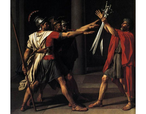 The Oath of the Horatii (detail 2) 1784 Painting by Jacques Louis David