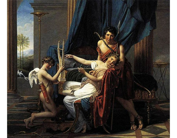 Sappho and Phaon 1809 Painting by Jacques Louis David