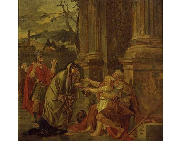 Belisarius Receiving Alms 1781 Painting by Jacques Louis David