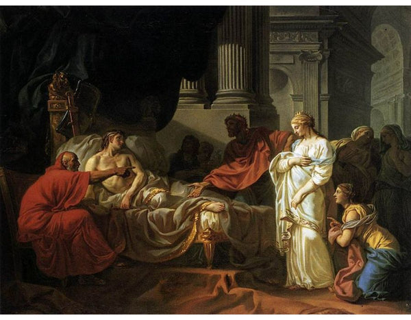 Antiochus and Stratonice Painting by Jacques Louis David