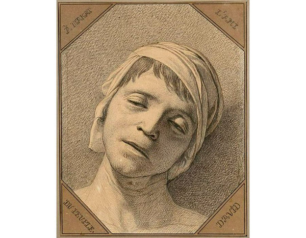 Head of the Dead Marat 1793 Painting by Jacques Louis David