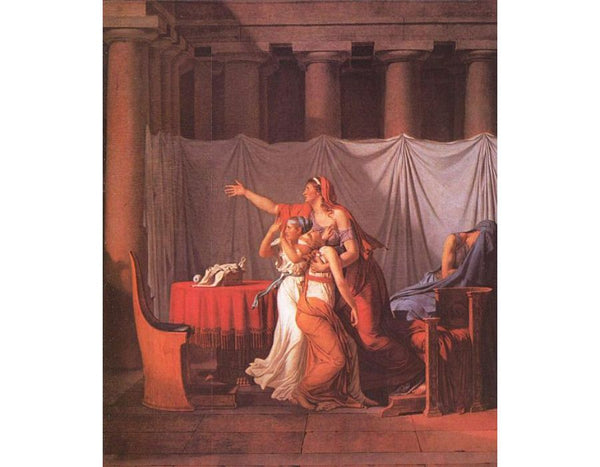 The Lictors Bring to Brutus the Bodies of His Sons (detail) Painting by Jacques Louis David