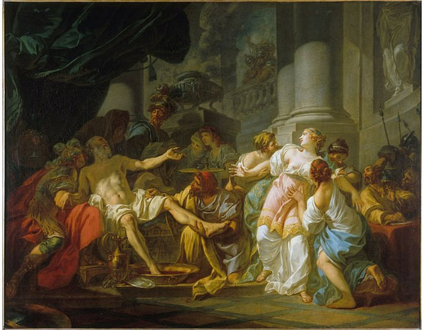 The Death of Seneca Painting by Jacques Louis David