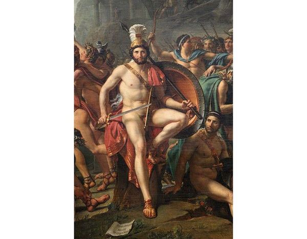 Leonidas At Thermopylae Detail 1814 Painting by Jacques Louis David