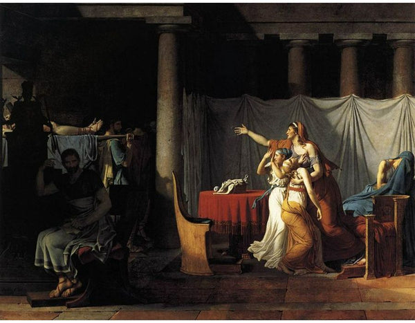 The Lictors Returning to Brutus the Bodies of his Sons 1789 Painting by Jacques Louis David