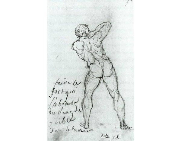 Study After Michelangelo 1790 Painting by Jacques Louis David
