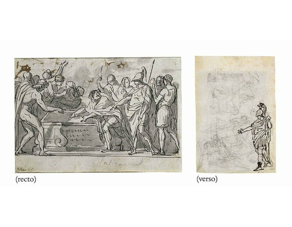 Sketch Of A Triumphal Procession, And A Study For The Figure Of Alexander Painting by Jacques Louis David