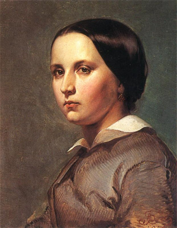 Portrait of sister Painting by Jan Matejko