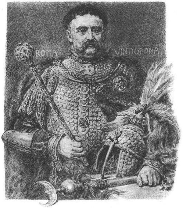 Jan Sobieski, portraited in a parade scale armour Painting by Jan Matejko