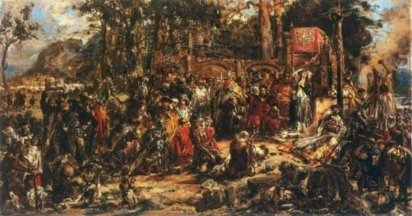Christianization of Lithuania A D 1387 Painting by Jan Matejko