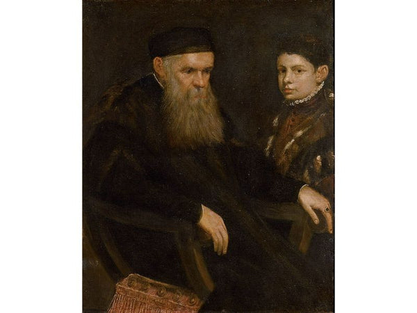 Old man and his servant, 1565 