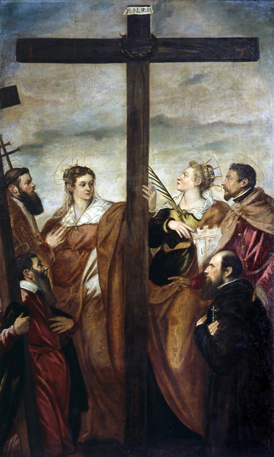 Sts Helen and Barbara Adoring the Cross 
